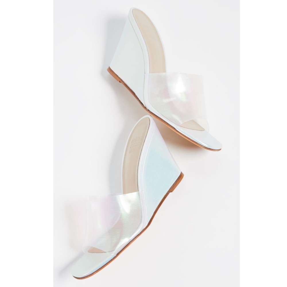 Maryam Nassir Zadeh Paradise Wedge Sandals in Opal Iridescent